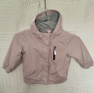 2T Play Coat Hoodie Zippered Dusty Pink